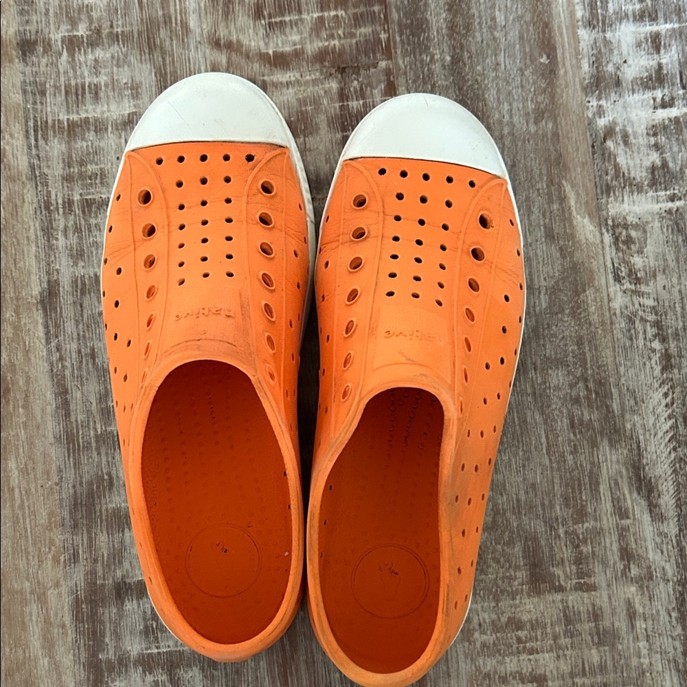 Native Bright Orange Perforated Slip-Ons - Picture 2 of 6